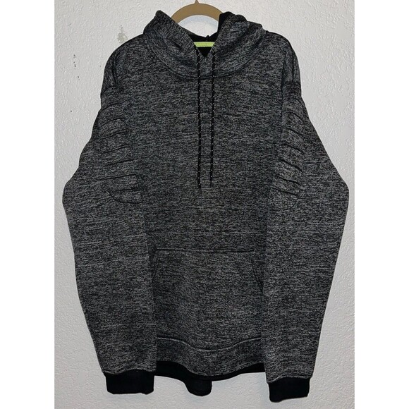 Straight Faded Sweatshirt Mens X-Large Gray Heather Fleece Hooded Drawstring - Picture 1 of 8
